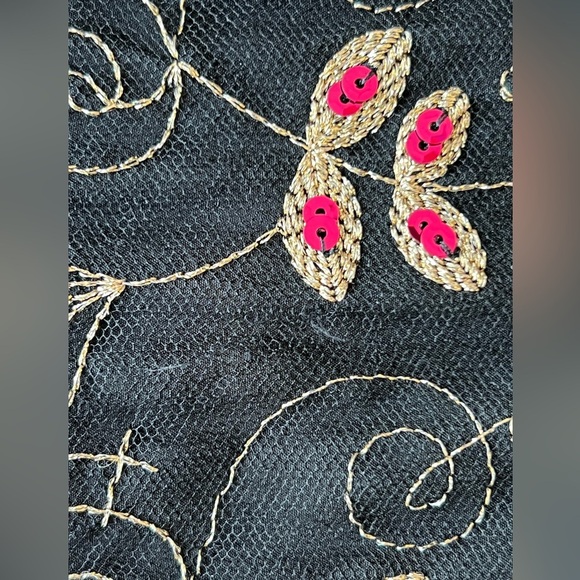 Givenchy Black & Multi Silk Floral Sequin Dress NWT - Picture 14 of 17